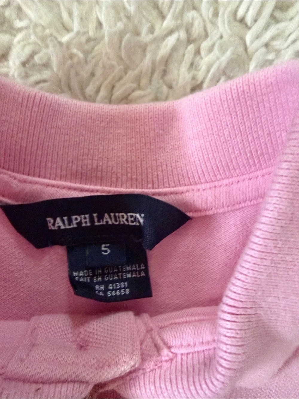 Ralph Lauren Light Pink Polo Dress with Navy Logo size 5